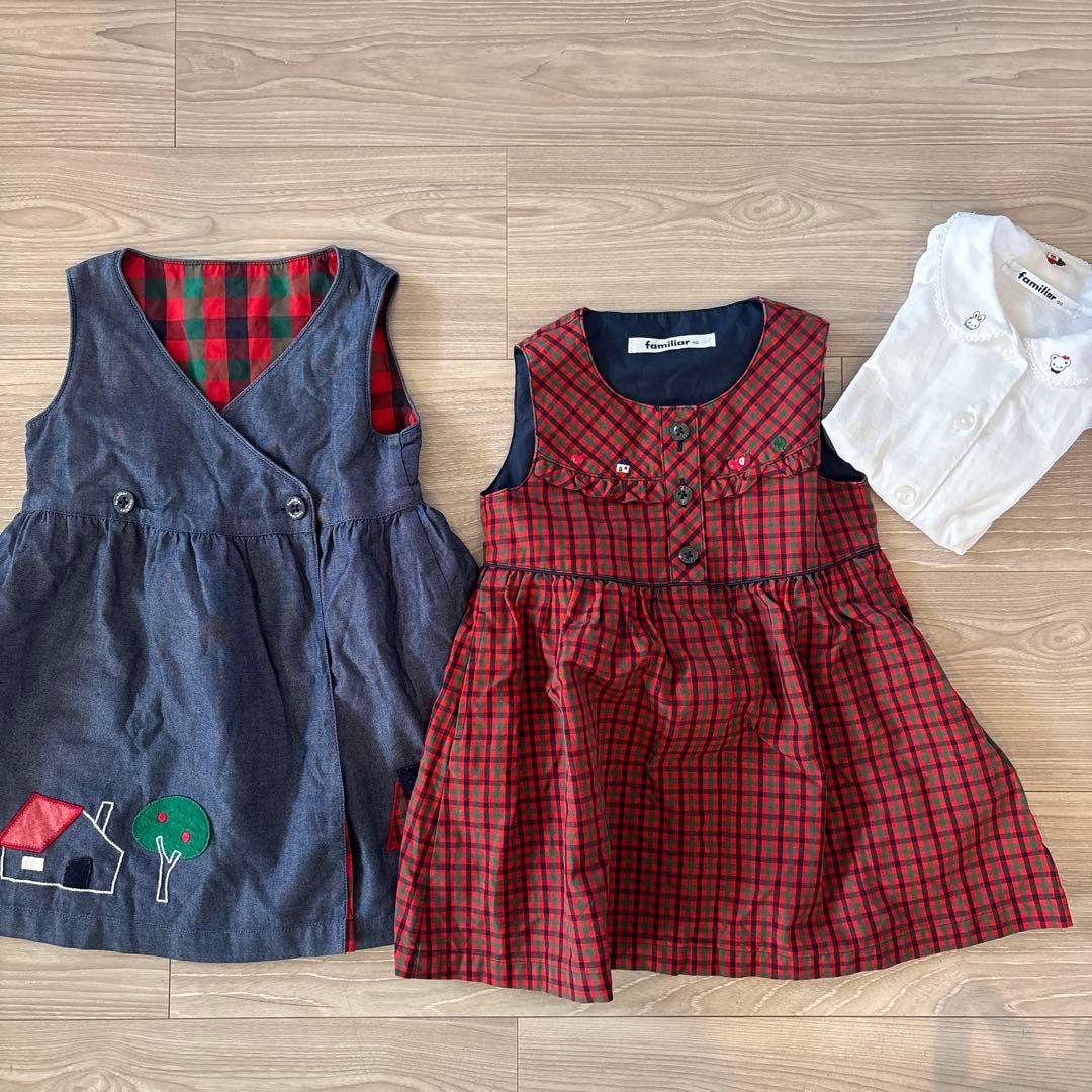 ⭐︎ファミリア　ワンピース　冬　90 おまとめ　3点