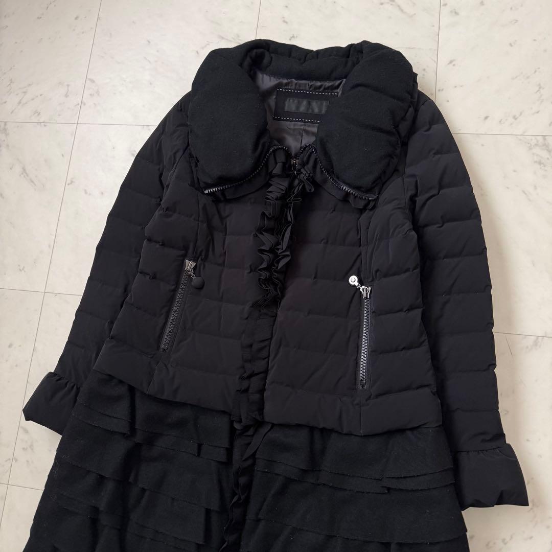 人気❤️TO BE CHIC ダウンコート　2way フリル　ブラック　L 40