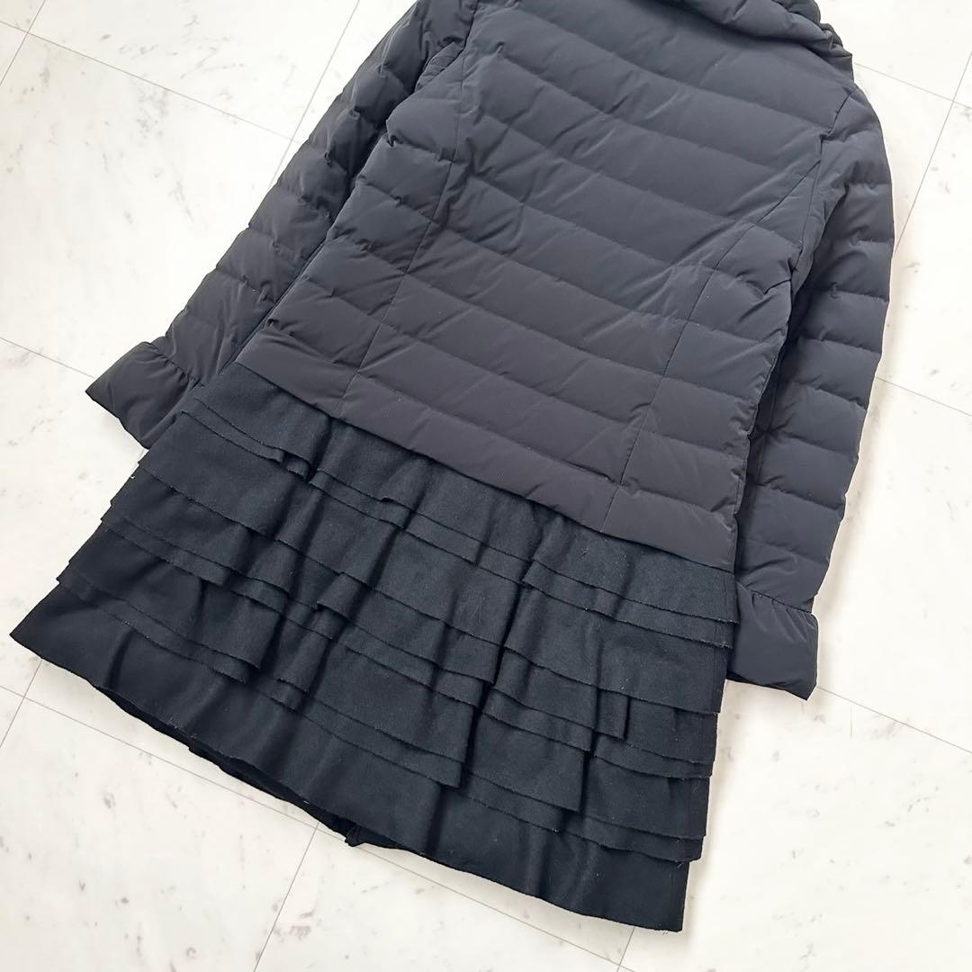 人気❤️TO BE CHIC ダウンコート　2way フリル　ブラック　L 40