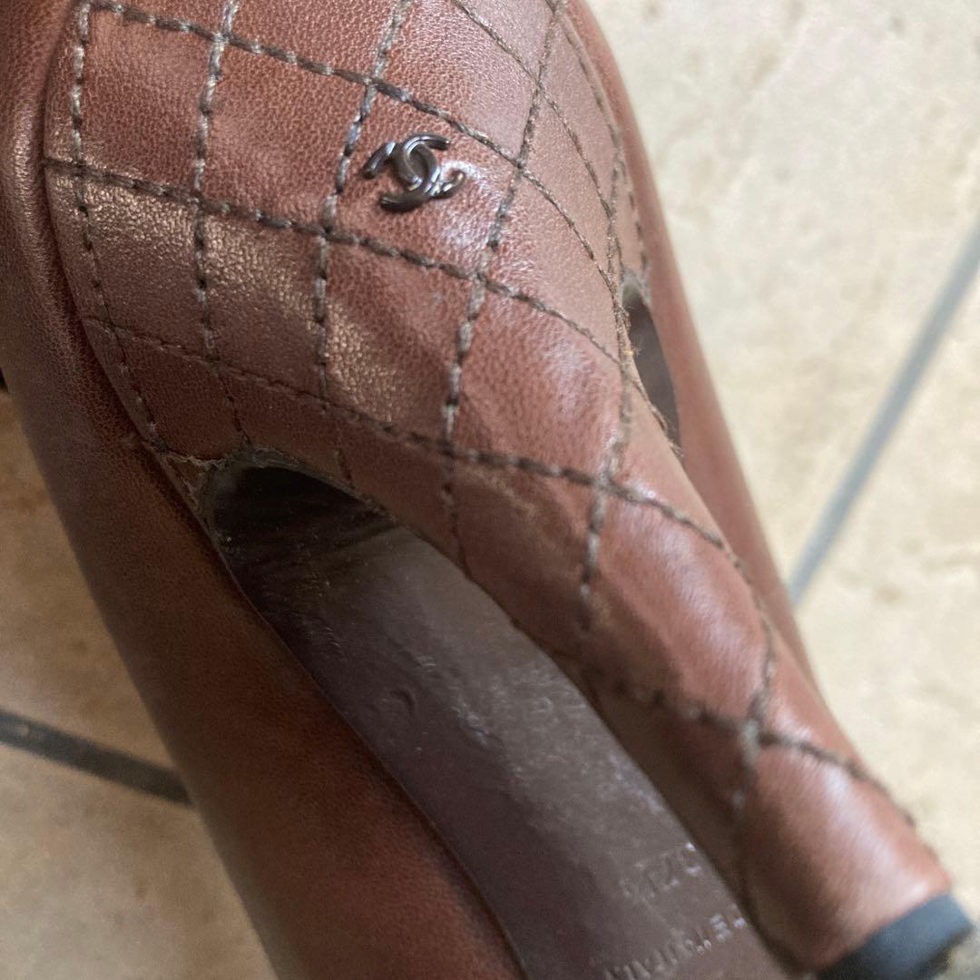 P*E様 CHANEL 6cmブラウンパンプス 37.5サイズ