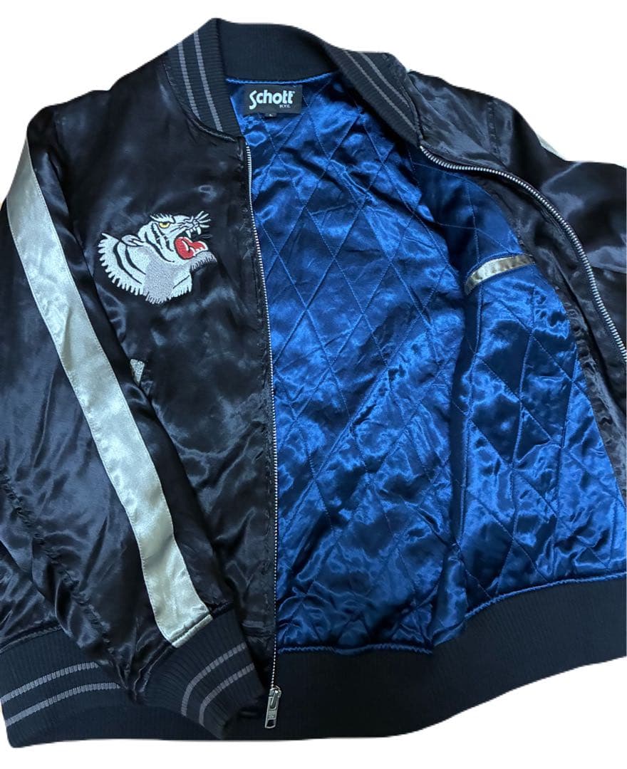 schott スカジャン　上野商会　ショット　タイガー　美品　スーベニア　黒L
