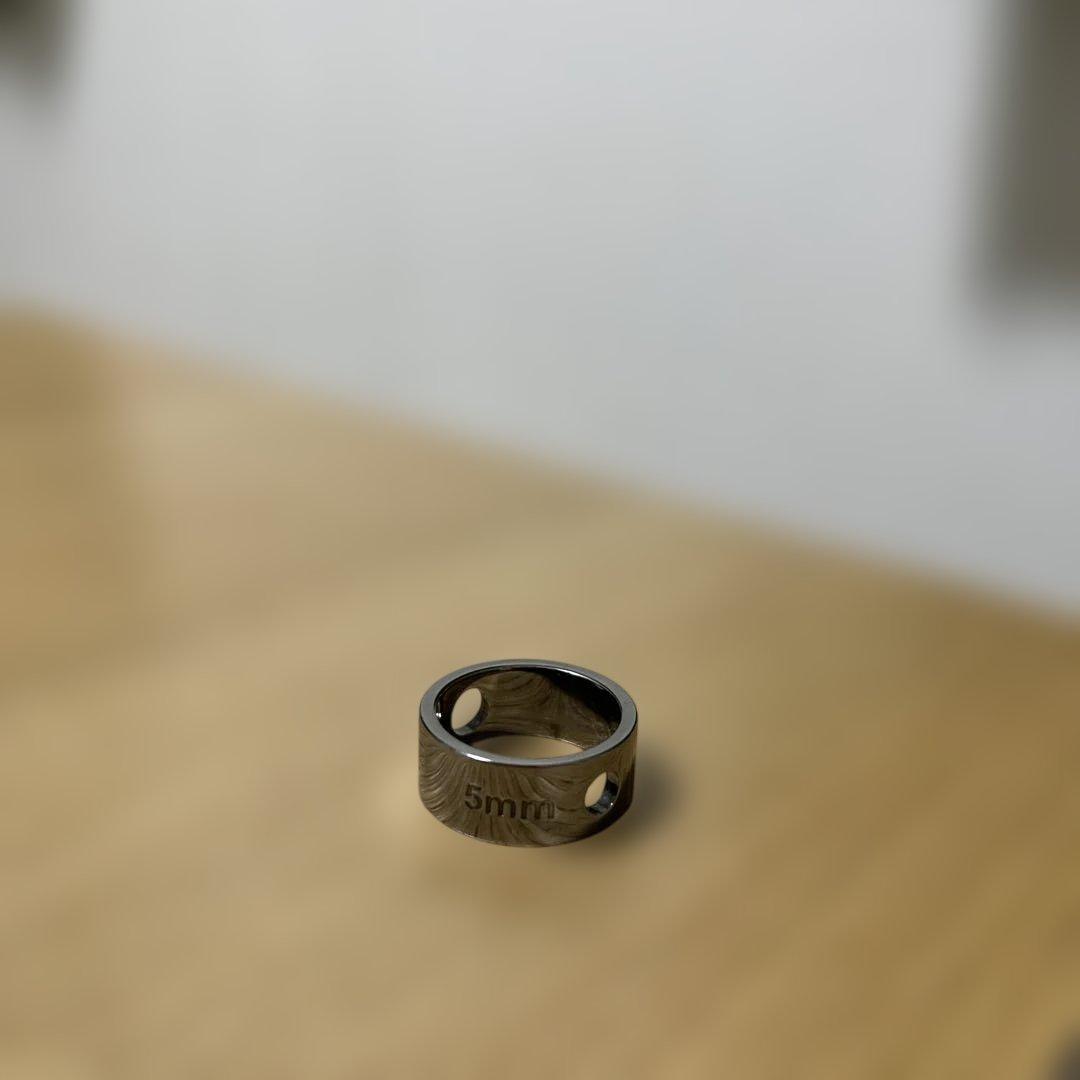 【値下げ】MM6 Maison MargielaシルバーリングガンメタルUS10