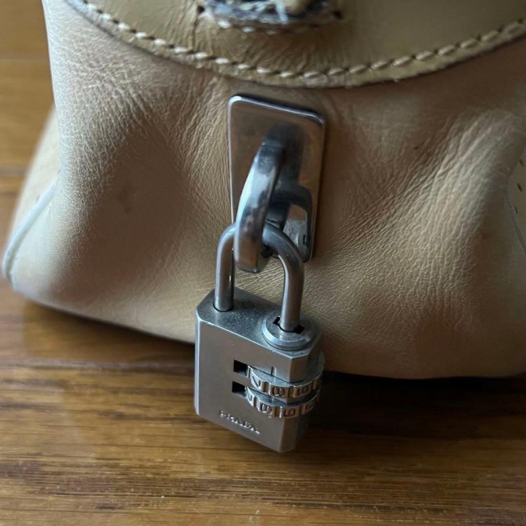SS 2000 Prada archive レザーボーリングバッグ
