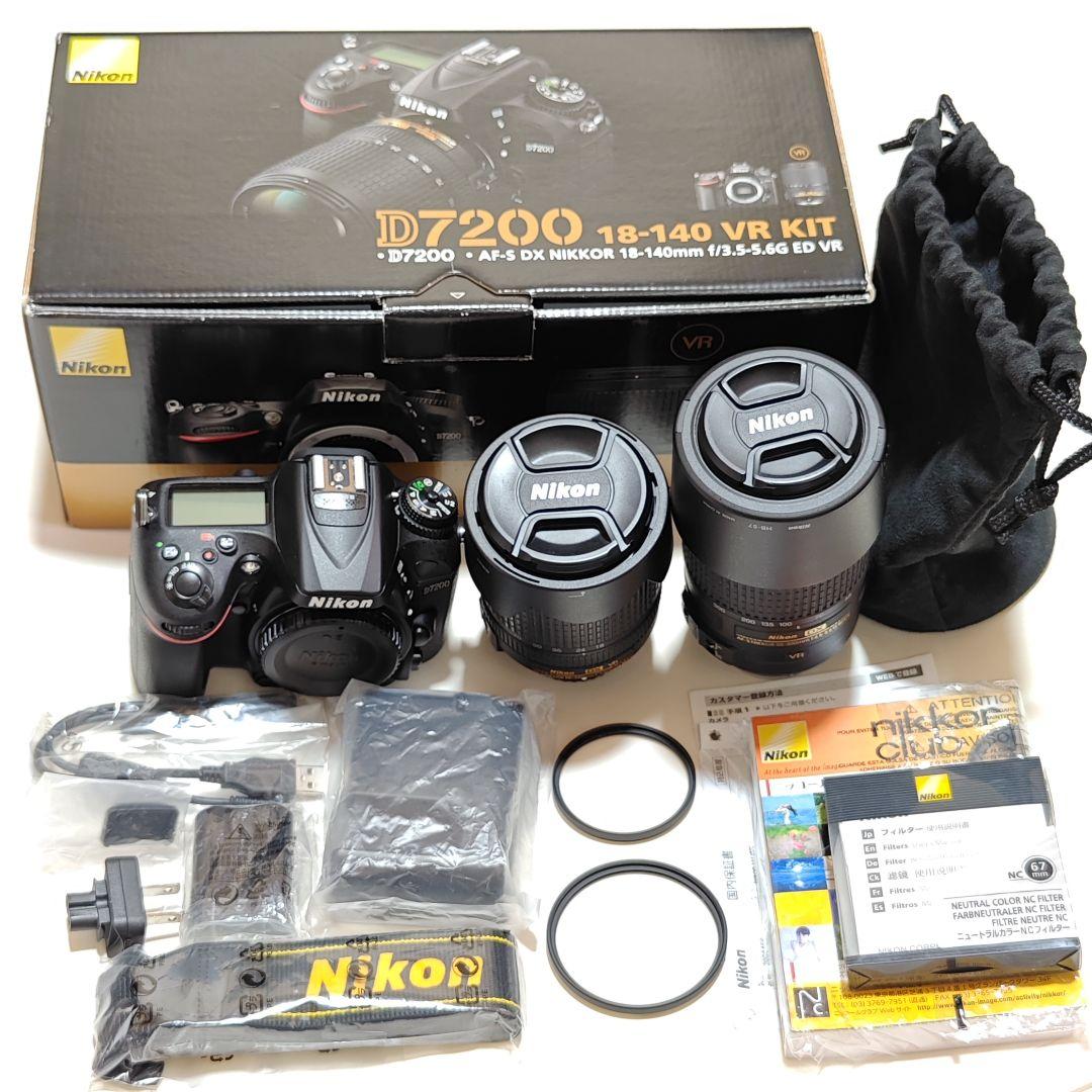 【使用極少】Nikon D7200 18-140mm+α ダブルズームセット♪