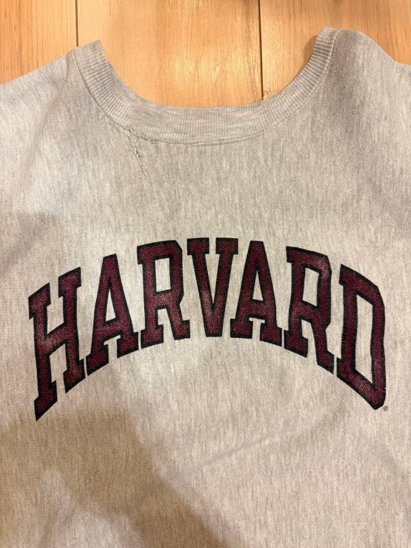 80-90s Champion リバースウィーブHARVARD 染み込み