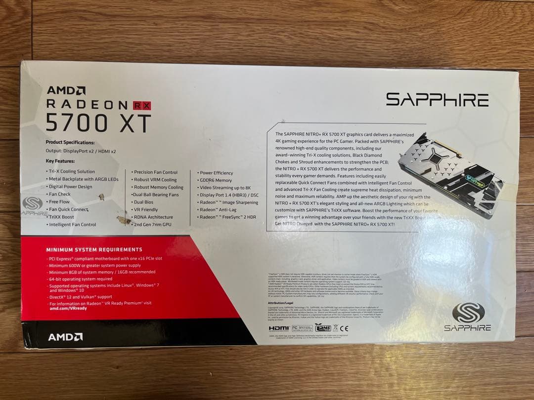 グラフィックボード・グラボ・ビデオカード Sapphire Nitro+ Radeon RX 5700 XT 8GB