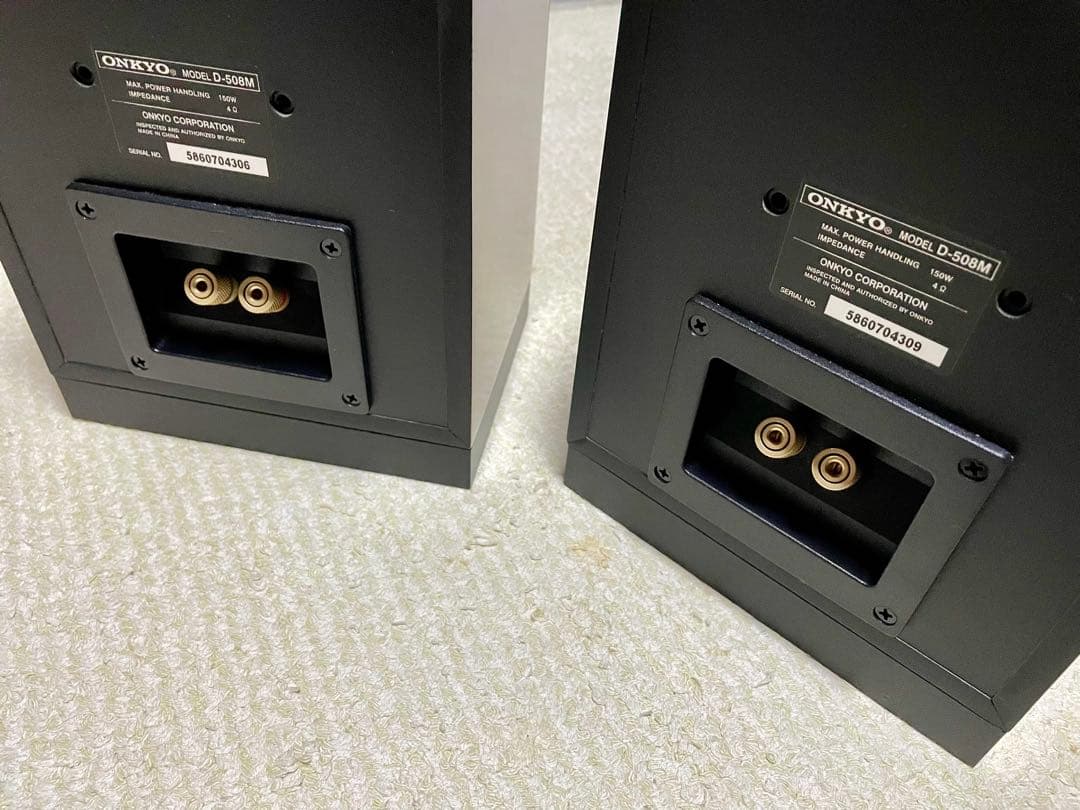 【美品】ONKYO D-508M スピーカー ペア【ケーブル付き】