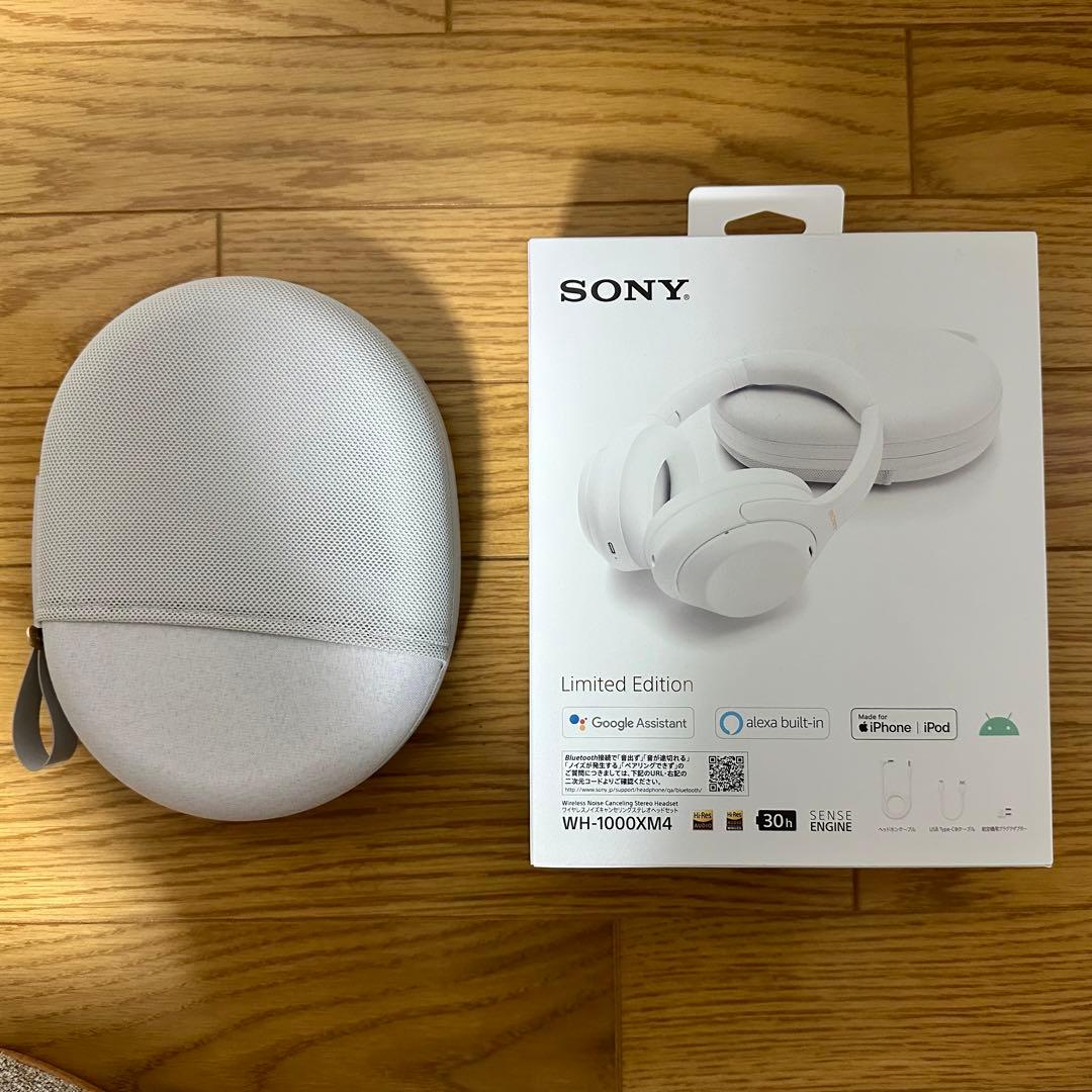 【美品】SONYワイヤレスヘッドホン WH-1000xm4 サイレントホワイト