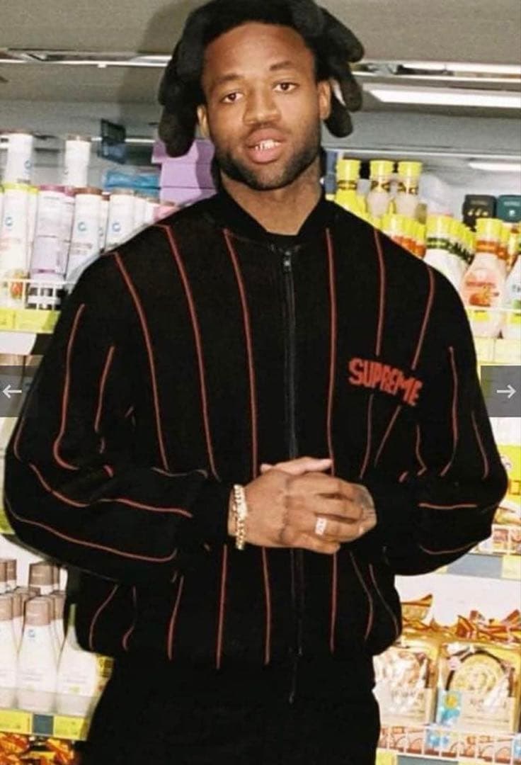 ジャケット・アウター Supreme Pinstripe Varsity Zip Up Sweater