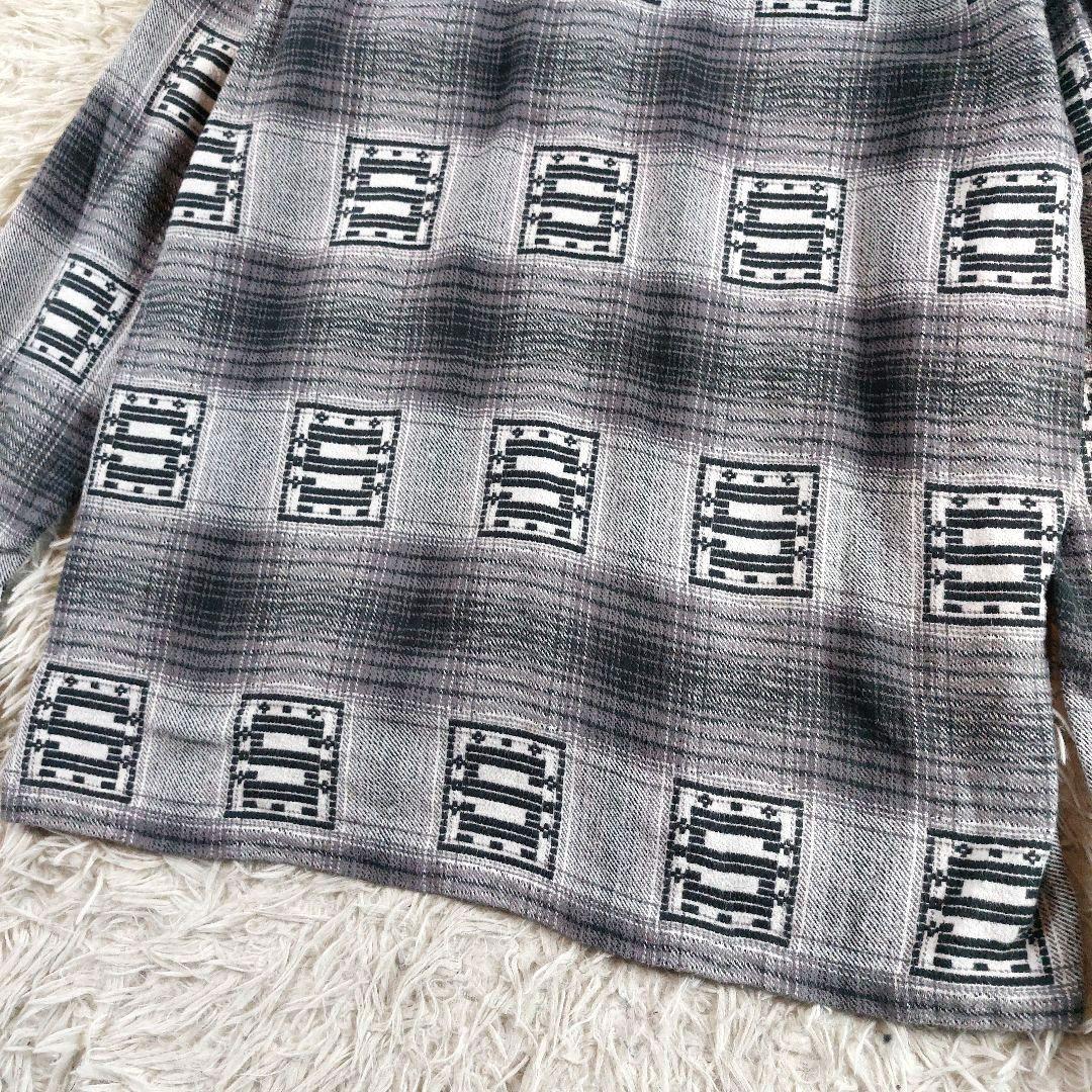 Lサイズ Supreme オンブレチェックシャツ ドッキング 刺繍ロゴフーディー