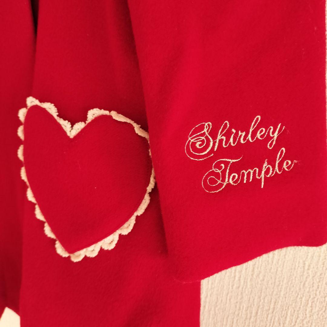 シャーリーテンプルファー付サンタコート赤120cm Shirley Temple