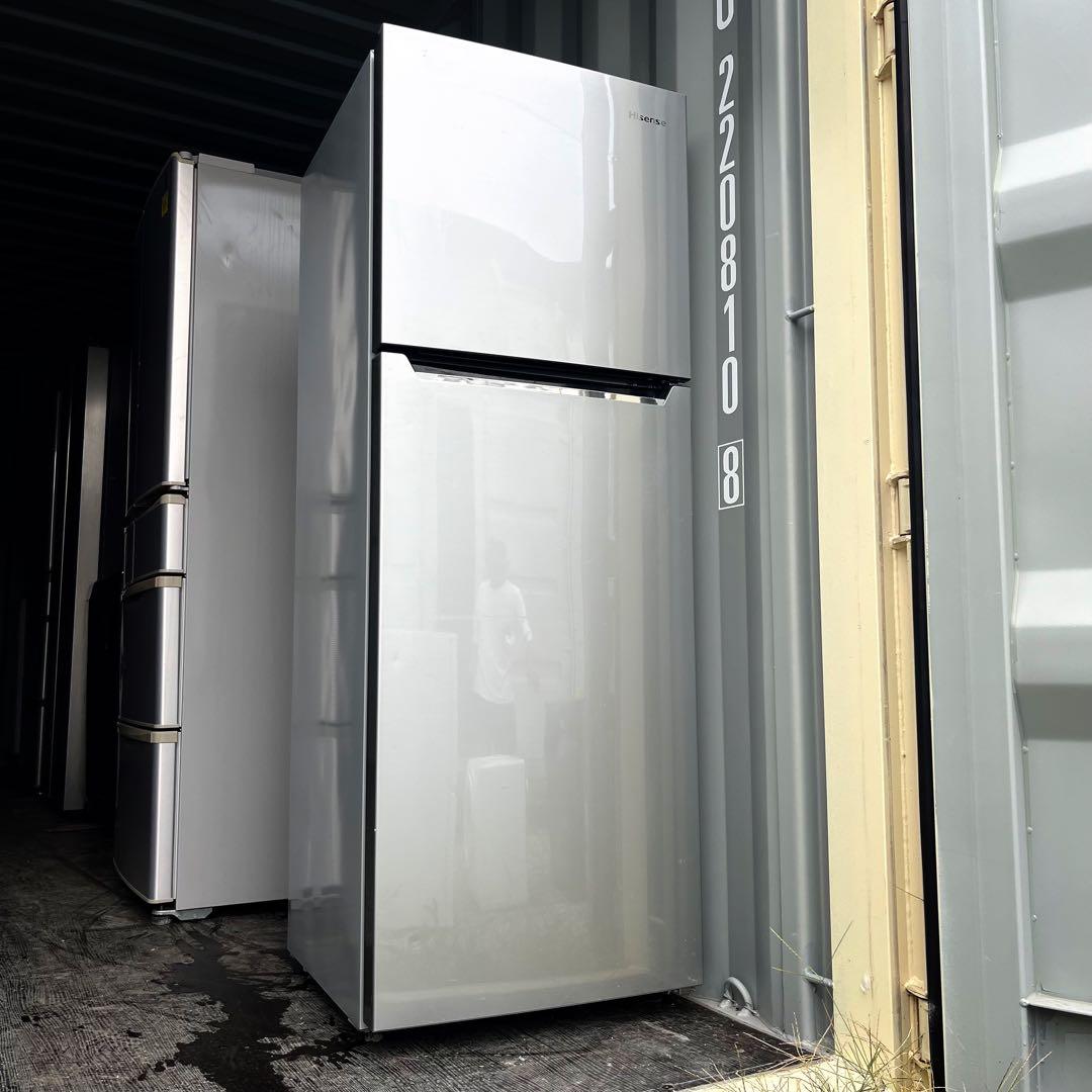 26取付無料！スタイリッシュシルバー大きめ227L 製氷ケース付き冷蔵庫！洗濯機