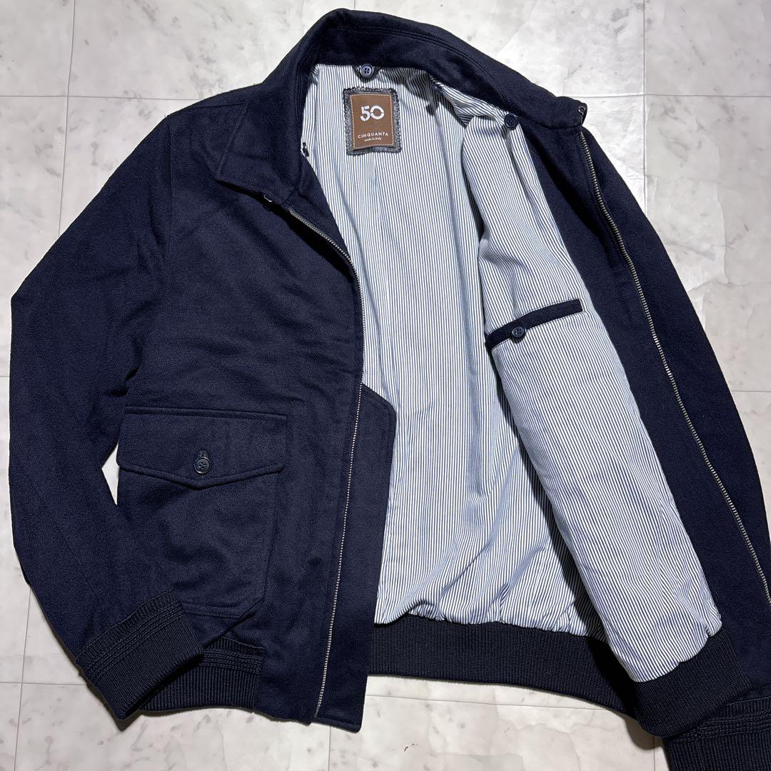 【最高級】CINQUANTA チンクアンタ ブルゾン ネイビー 50サイズ