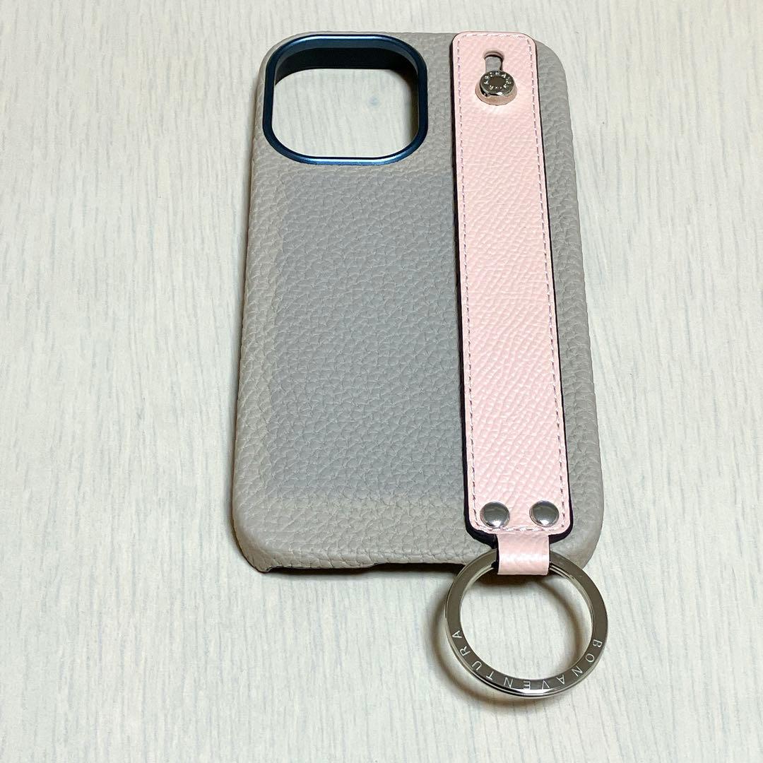 BONAVENTURA iPhone16 レザー ハンドル付き グレージュ