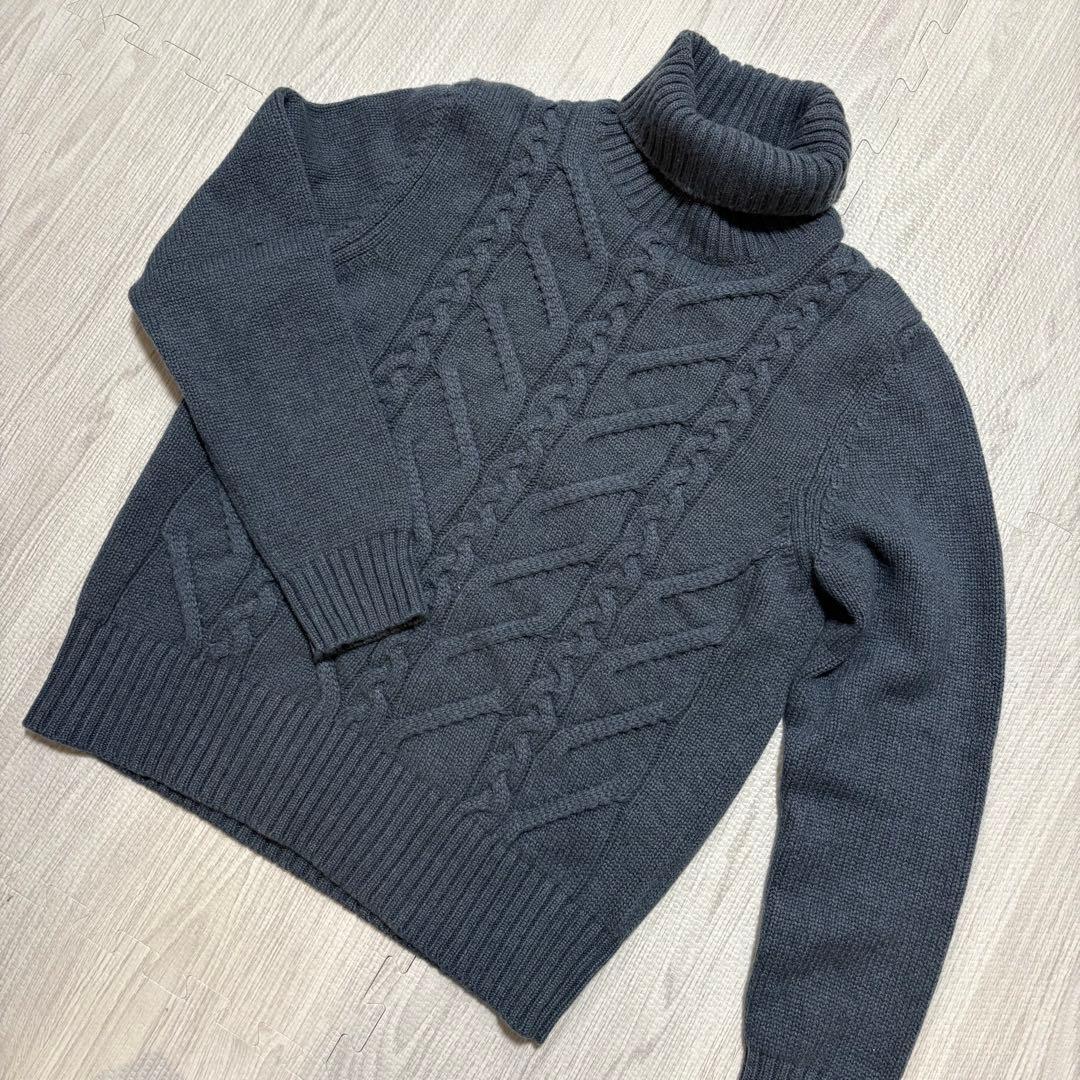 PIACENZA ピアチェンツァ カシミア100％ ケーブル編ニット イタリア製