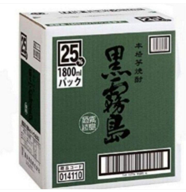 1293 黒霧島 芋 25度1.8Lパック 1ケ一ス( 6本入 )