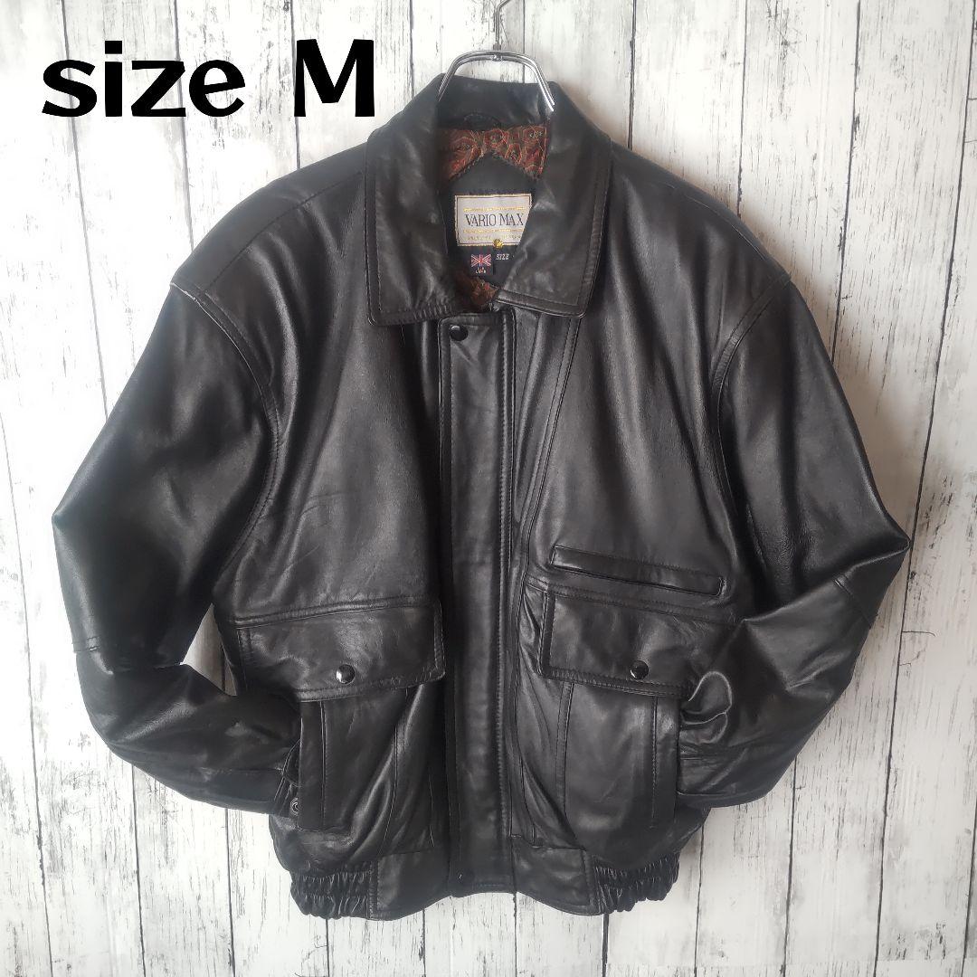 VARIOMAX 裏地総柄キルティングが映える黒のラムレザーボンバージャケット