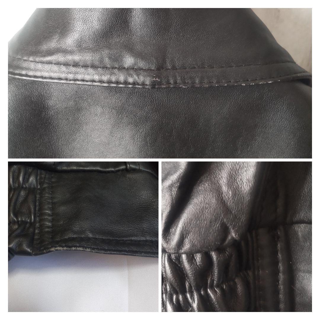 VARIOMAX 裏地総柄キルティングが映える黒のラムレザーボンバージャケット