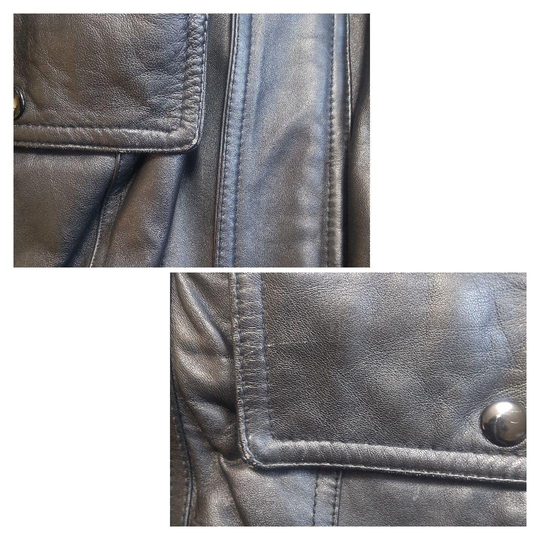 VARIOMAX 裏地総柄キルティングが映える黒のラムレザーボンバージャケット