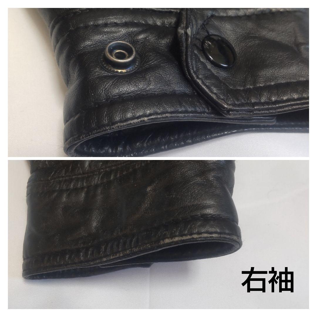 VARIOMAX 裏地総柄キルティングが映える黒のラムレザーボンバージャケット