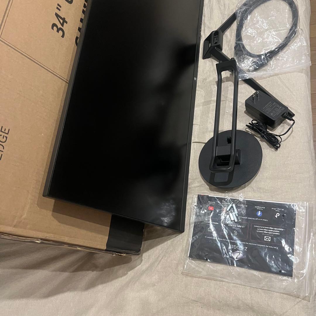 美品 34インチ ウルトラワイド ゲーミングモニター UWQHD Z-EDGE