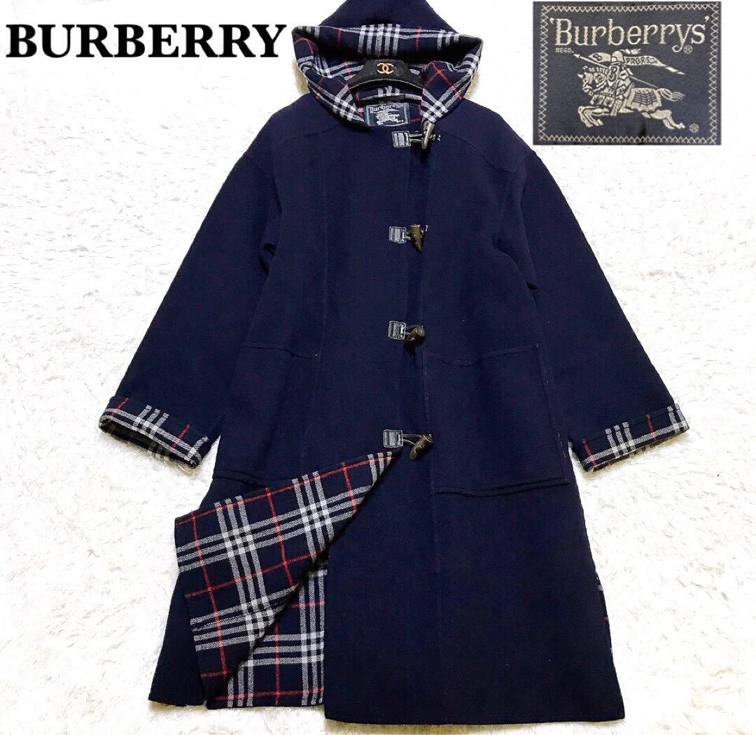 美品꧁バーバリーズ꧂フード付き リバーコート ダッフルコート カシミヤ M
