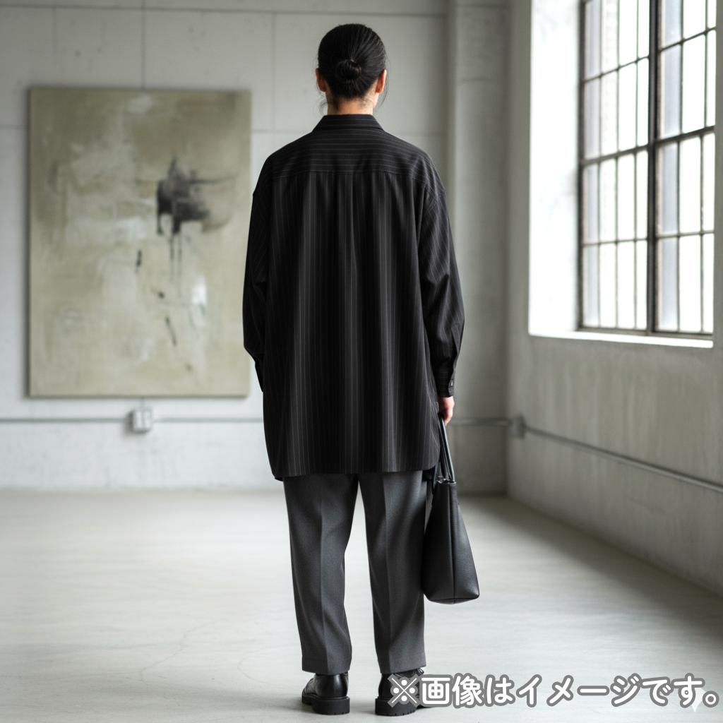 MBストライプオーバーシャツアウター Sサイズ ブラック 匿名配送