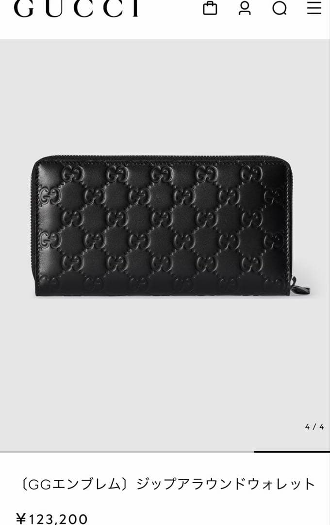 グッチ] GUCCI 財布(長財布) 307987 CWC1R ブラック