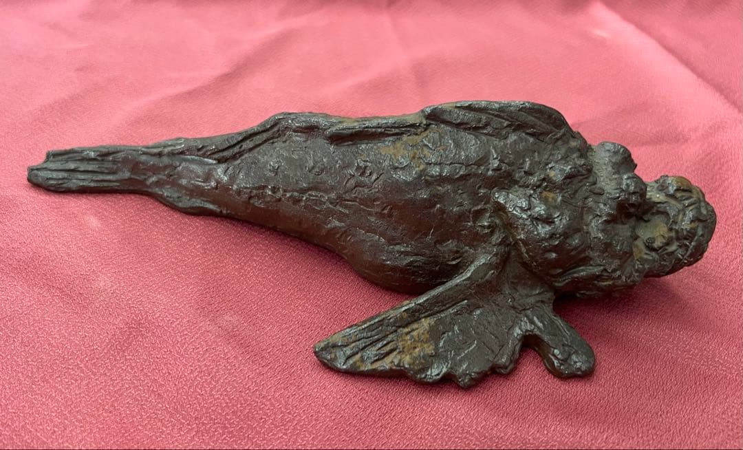 岡本錦明 魚おこぜ 備前焼彫塑 珍品 オブジェ 箱有り