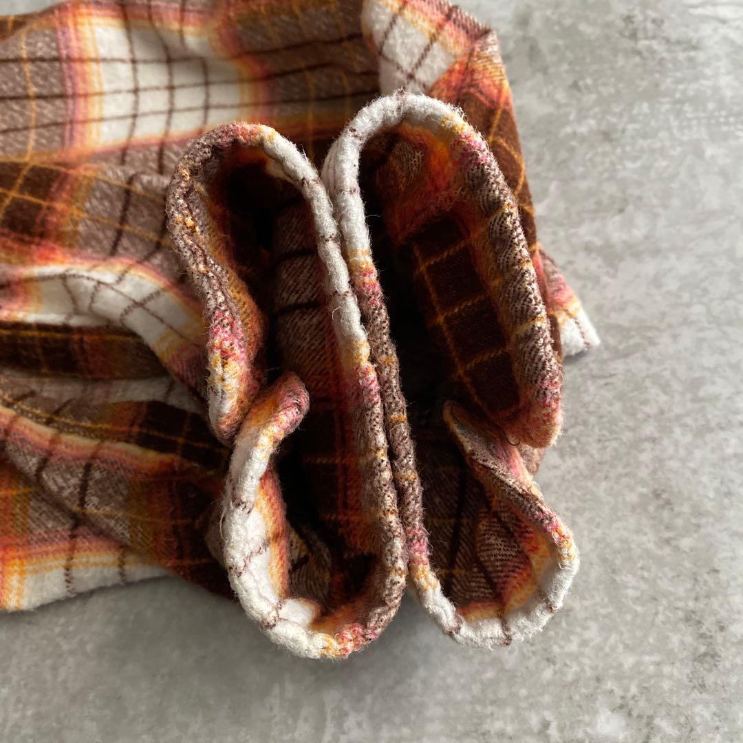 ド渋 神配色 70s CHANDLER オンブレ プリント ネルシャツ XL