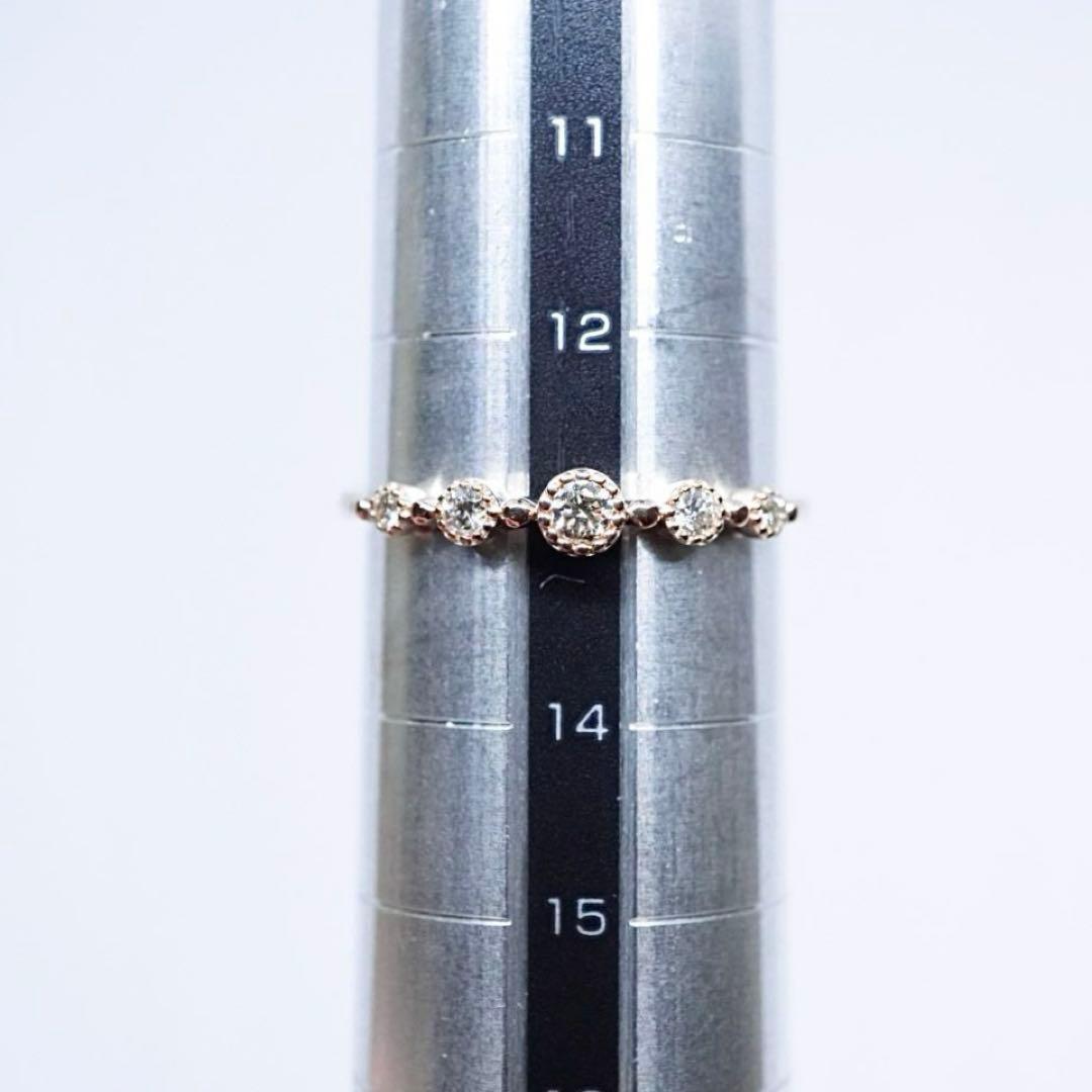 ヴァンドームアオヤマ　K18ピンクゴールド　ダイヤモンド　リング　ミル