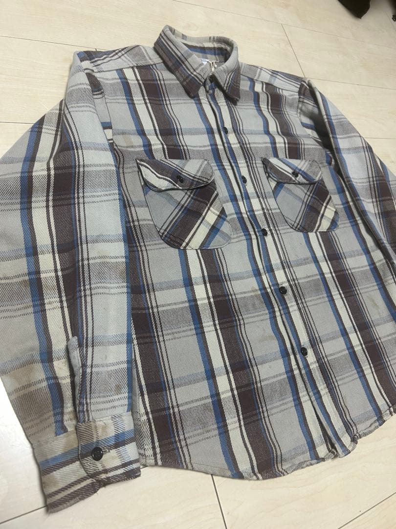 希少 高配色 FIVE BROTHER ファイブブラザー ネルシャツ USA製M