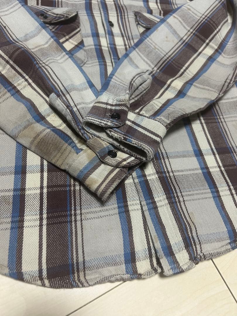 希少 高配色 FIVE BROTHER ファイブブラザー ネルシャツ USA製M