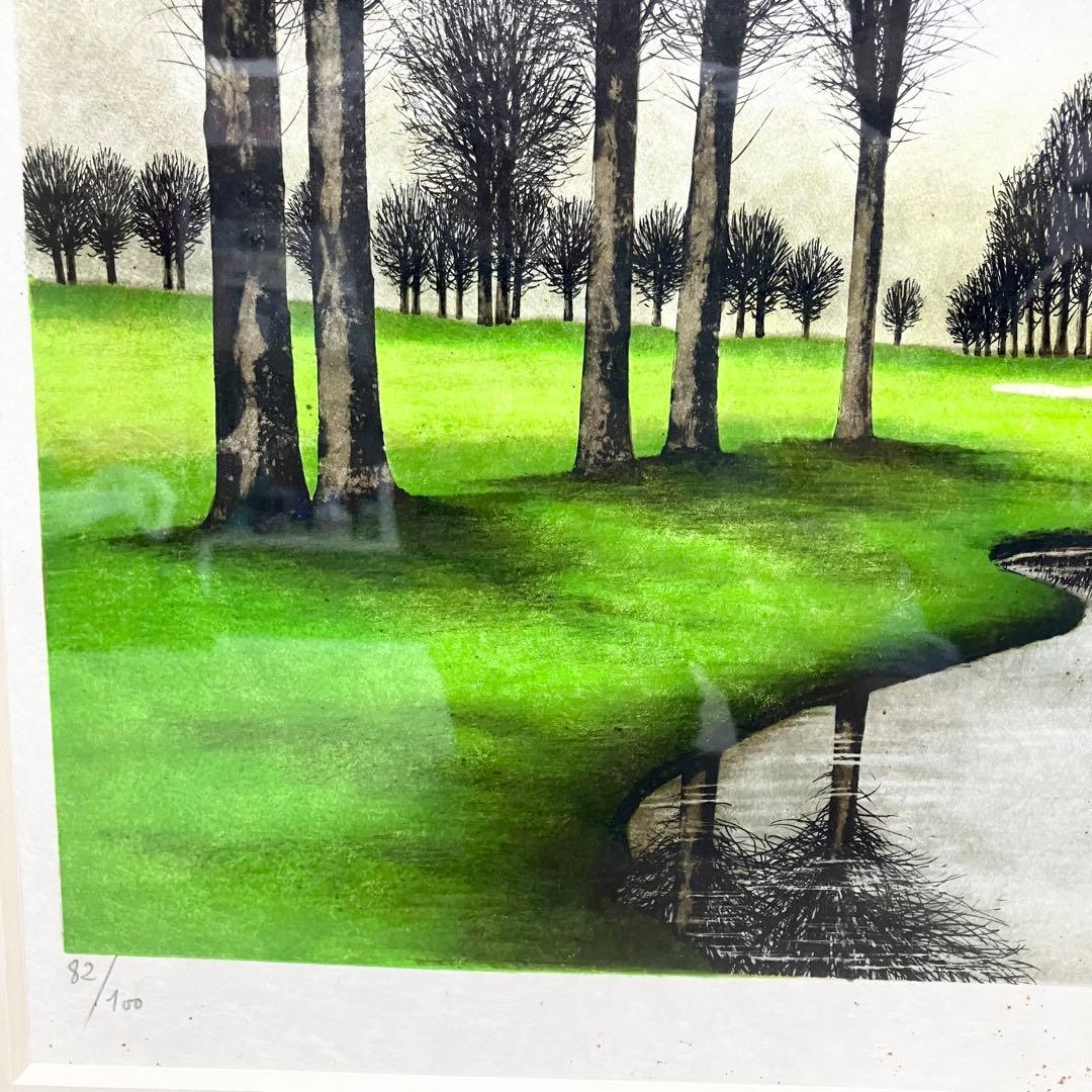 ジャック ・ デペルト「 水辺のホール 」 リトグラフ 版画　82/100 限定