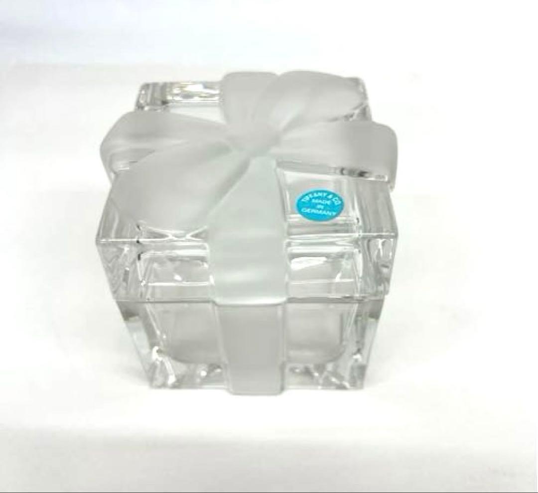 □美品　ティファニー　クリスタル ジュエリーボックス 小物入れ　キャンディBOX