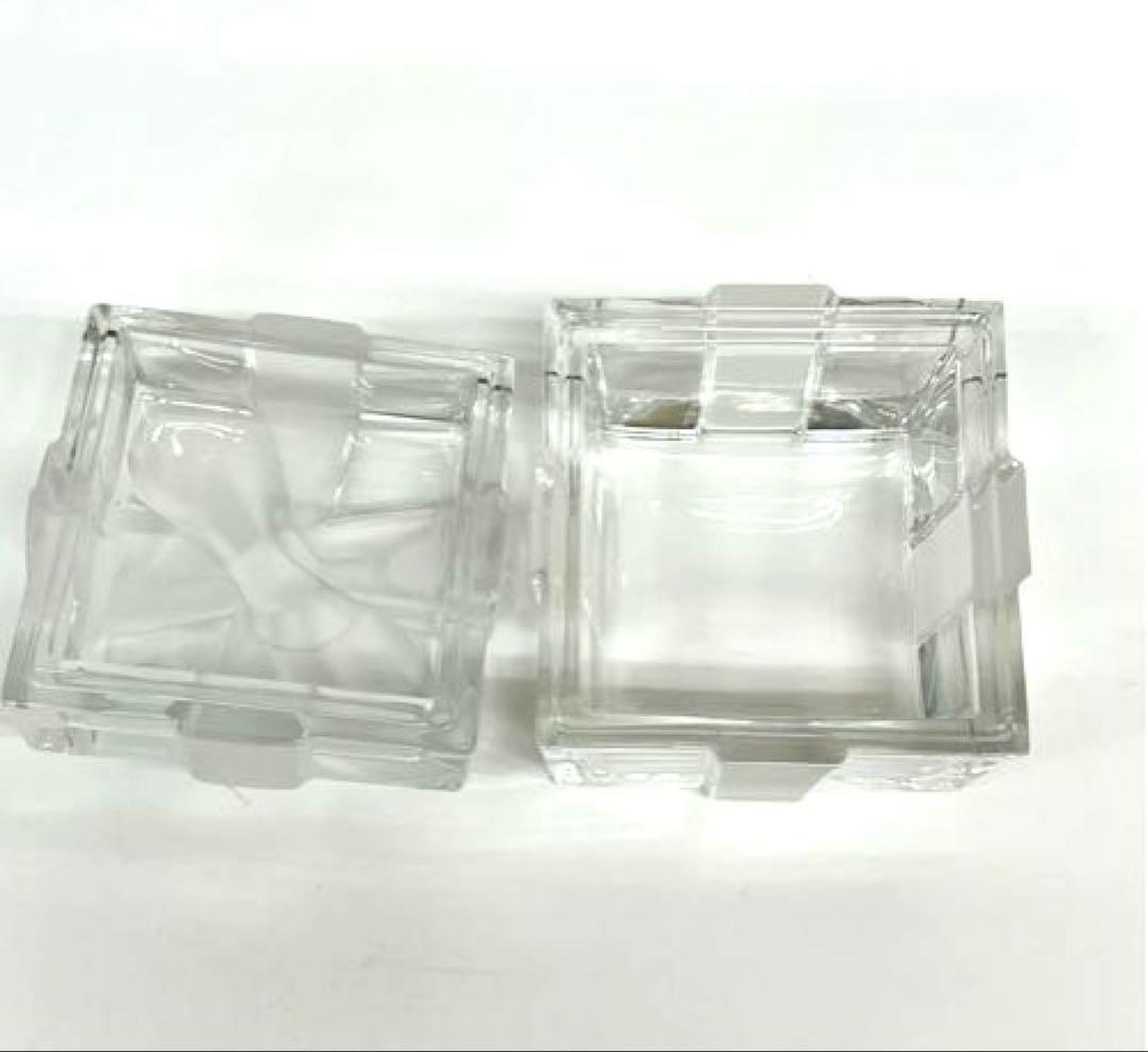 □美品　ティファニー　クリスタル ジュエリーボックス 小物入れ　キャンディBOX