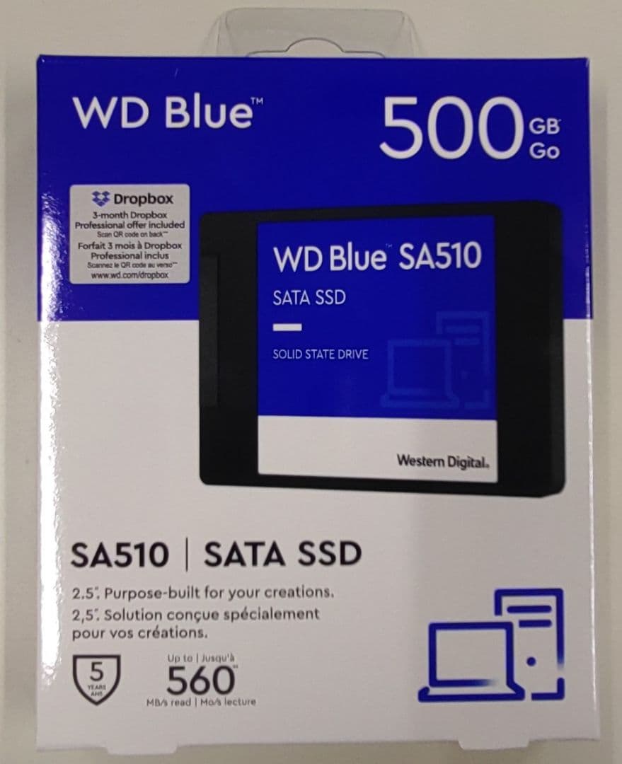 新品未使用品 WD Blue SA510 500GB SATA SSD