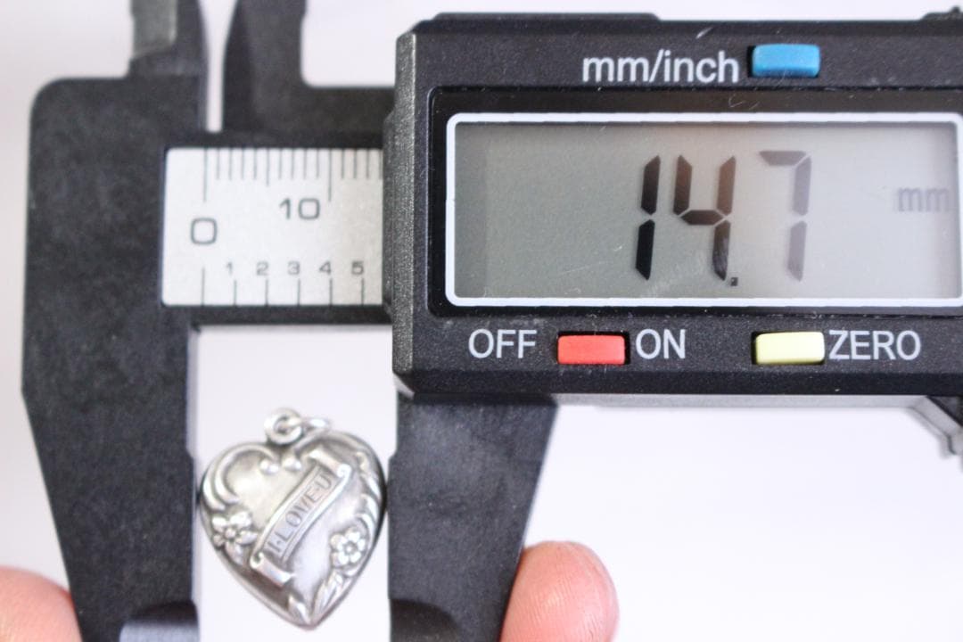 40s　スウィートハートジュエリー　シルバー　ギフトに　ILOVEU 勿忘草