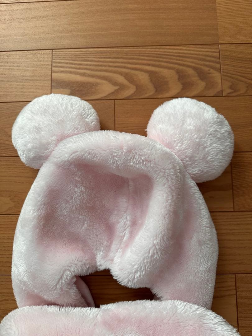 ディズニー　マフラーキャップ　ピンク