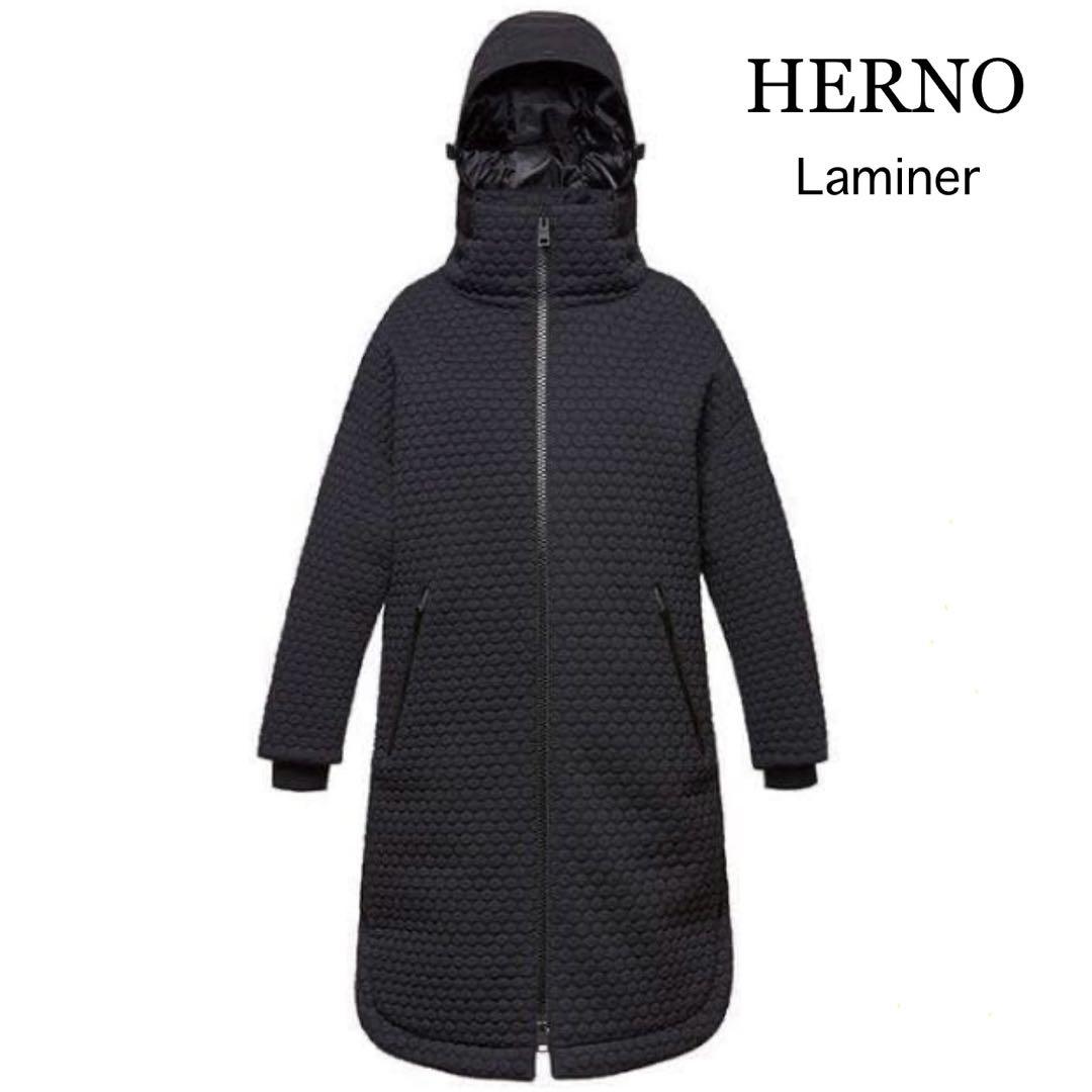 HERNOヘルノ LAMINARダウンコート 黒 フード付き19AW 定価20万