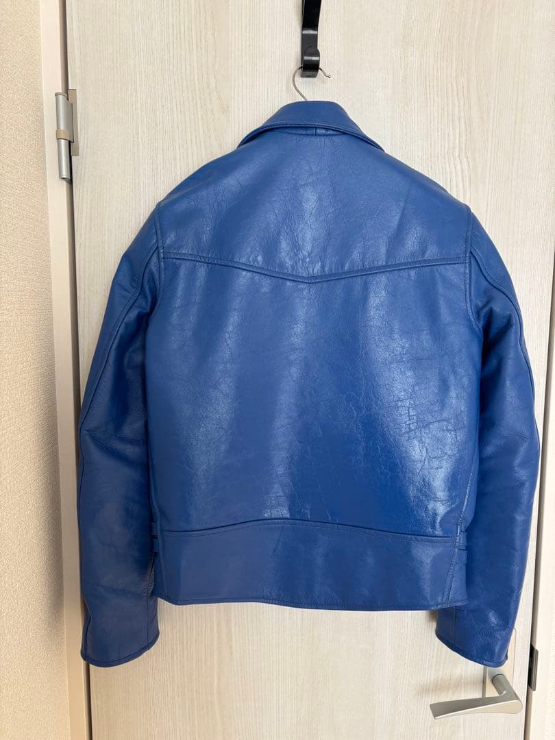 Wライダース ロンジャン ダブル　ブルー 美カラー 美品