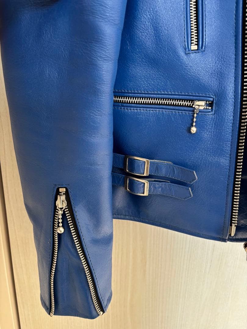 Wライダース ロンジャン ダブル　ブルー 美カラー 美品