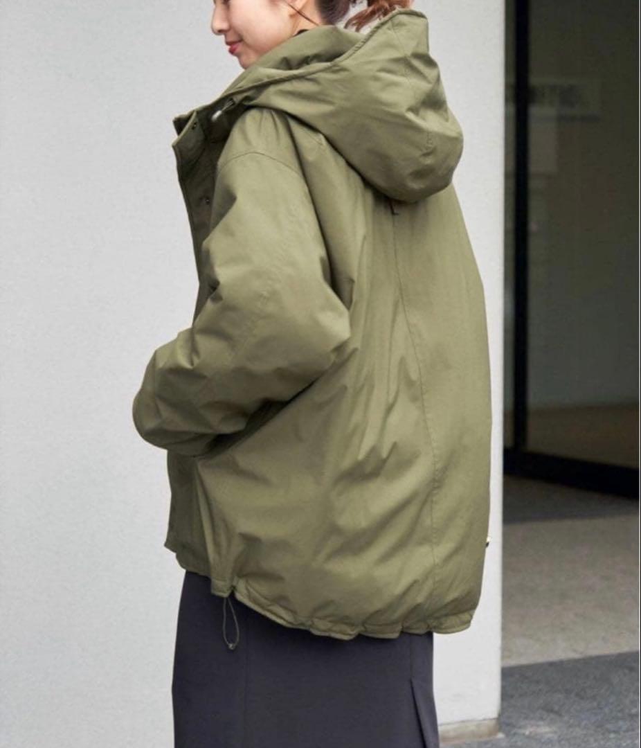 SPICK AND SPAN 24AW 撥水フーデッドダウンハーフコート 38