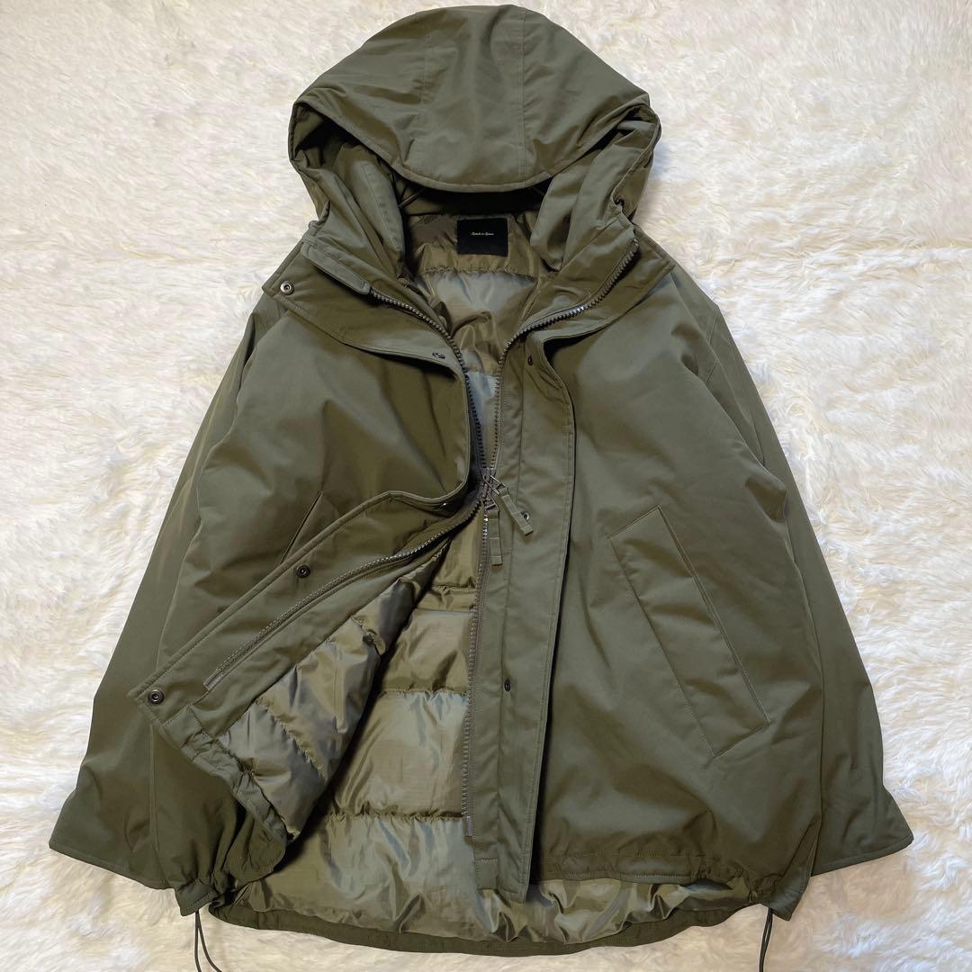 SPICK AND SPAN 24AW 撥水フーデッドダウンハーフコート 38