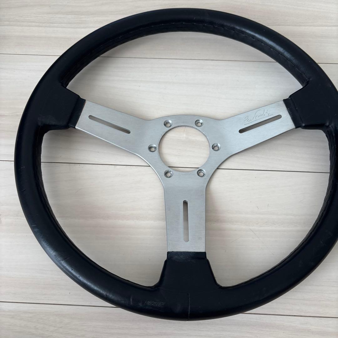 ナルディ　コンペティション　ブラックレザー&シルバースポーク36パイ　正規品中古