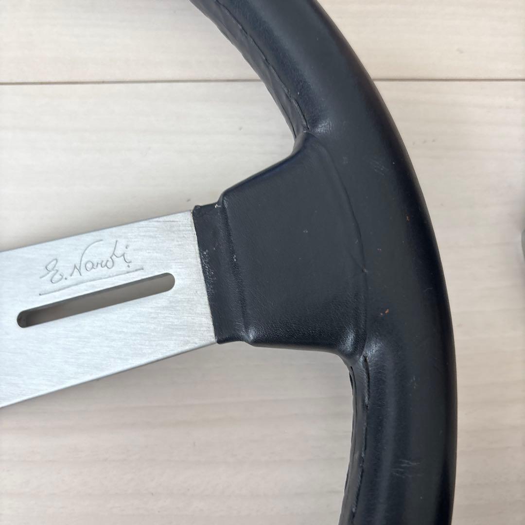 ナルディ　コンペティション　ブラックレザー&シルバースポーク36パイ　正規品中古