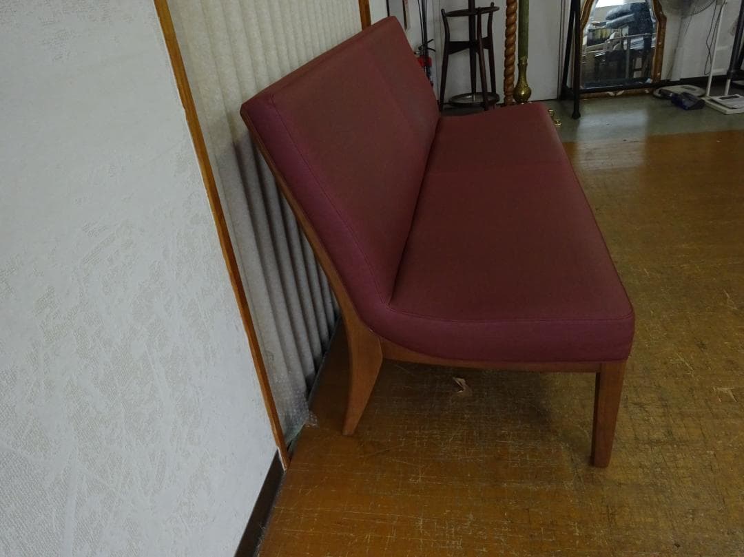 シバ　カリモク　3Pソファ　ダイニングソファ　CT80モデル　美品