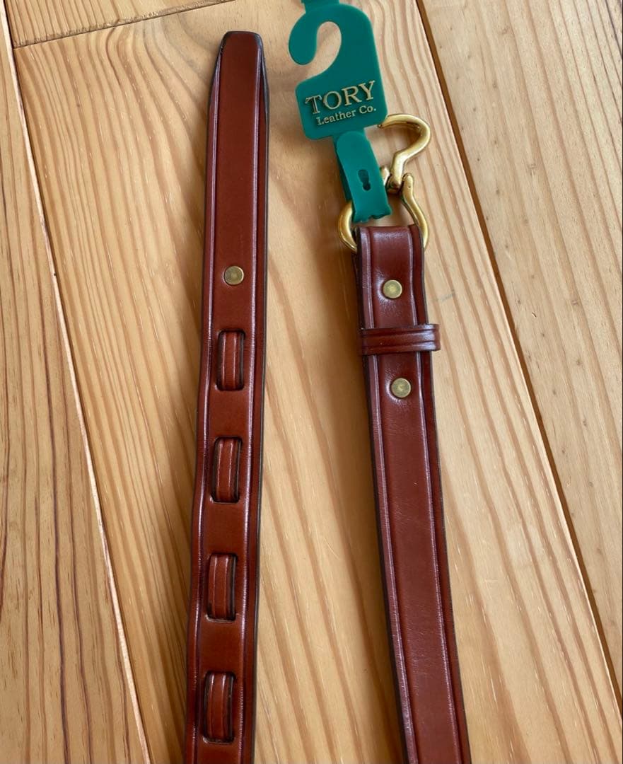 新品 TORY leather 32インチ フック ベルト 幅1インチ オーク