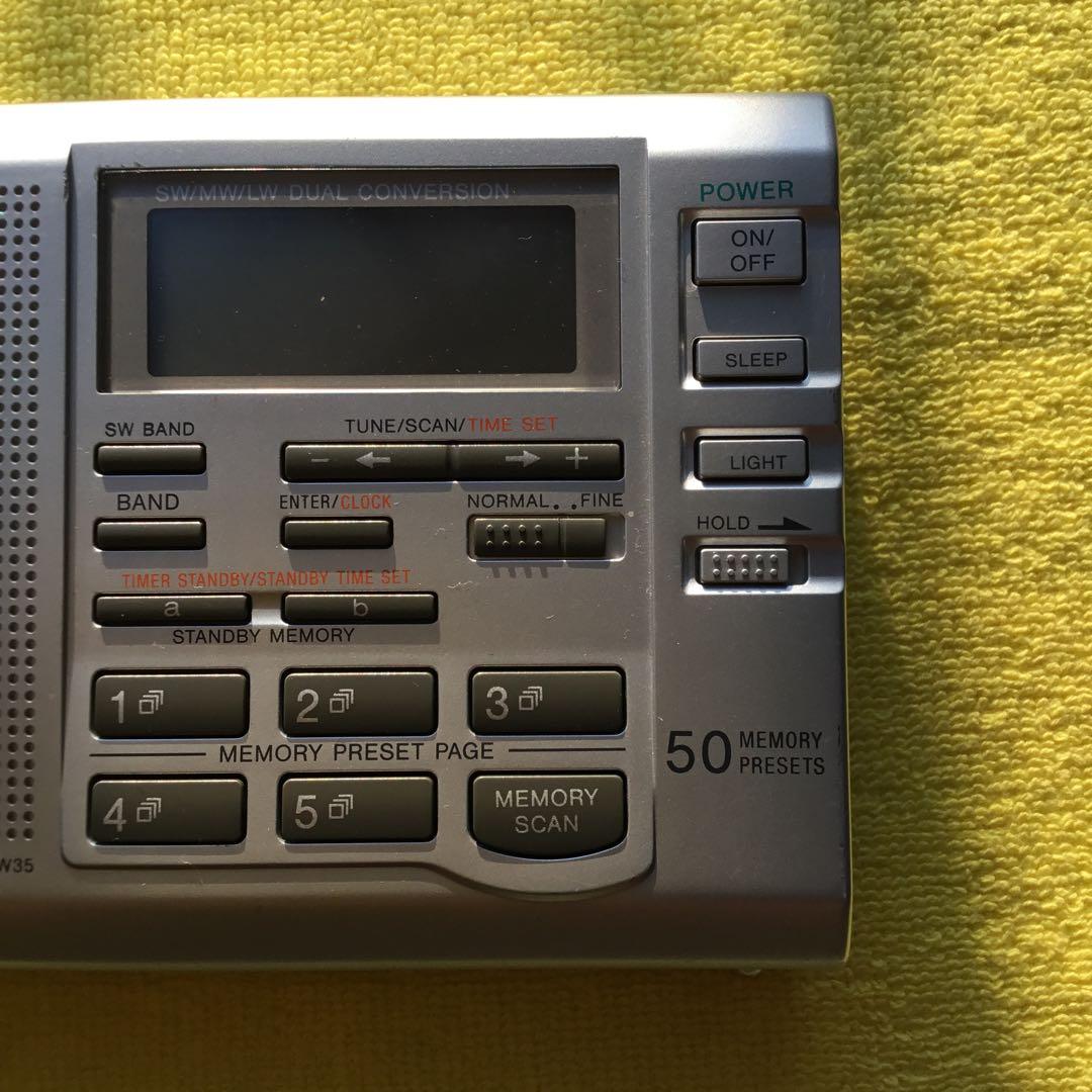 廃盤　フルセット函箱ガイド案内本専用巾着袋リールアンテナ　短波　ICF-SW35