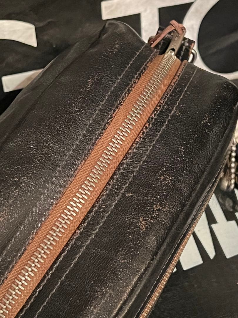 レインボーカントリー　ホースハイドレザーショルダーポーチ　ウエストバッグ